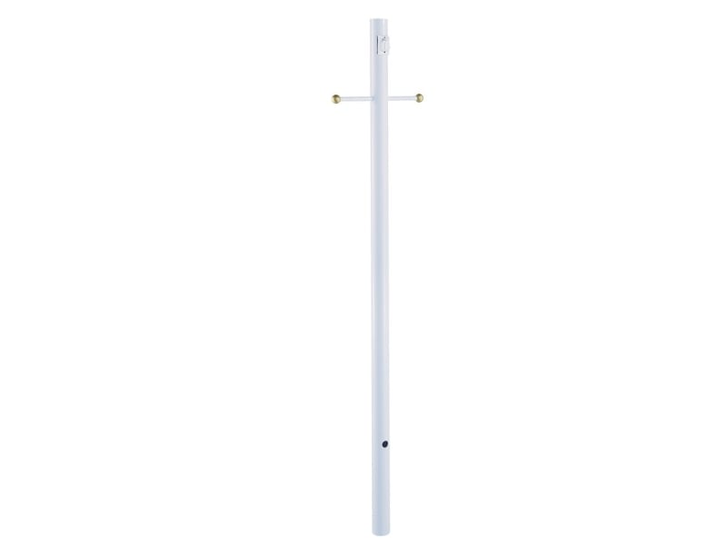 7-ft Direct Burial Post w/Outlet & Crossarm Direct Burial Lamp Posts